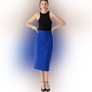 NWT J.Crew No. 3 Pencil skirt in bi-stretch cotton blend in Harbor View sz 20